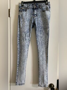 geso Acid Wash Skinny Jeans - Light Blue